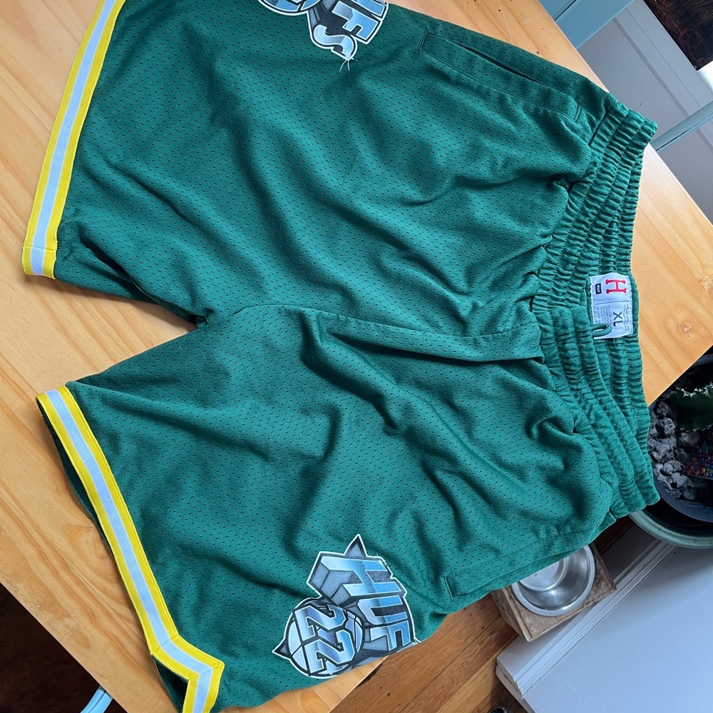 HUF Teal Mesh Athletic Shorts